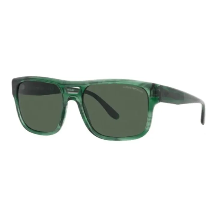 EMPORIO ARMANI Plastic Aviator Sunglasses Men's Green-0