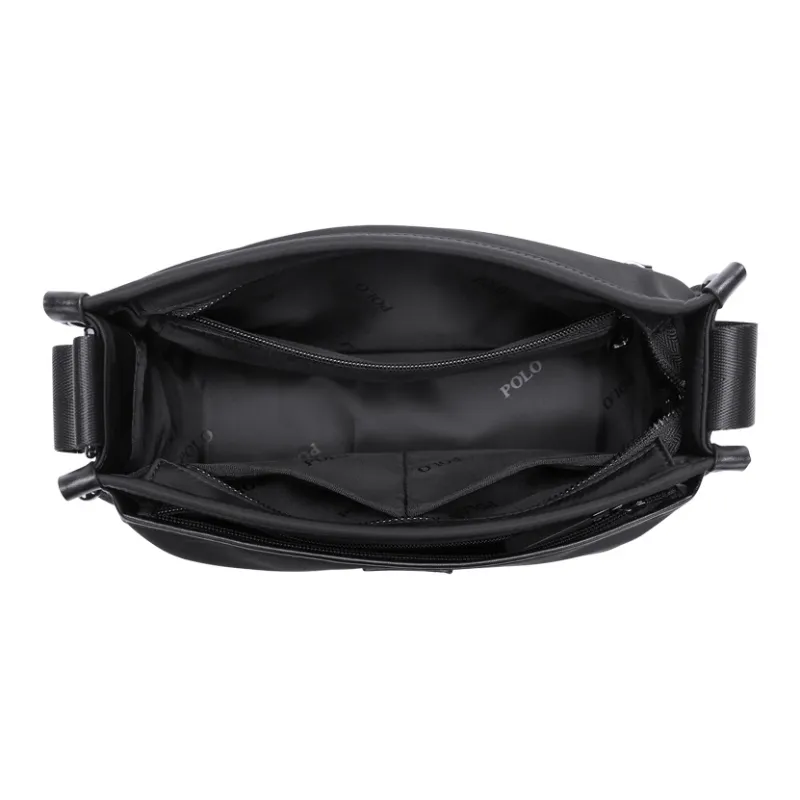 POLO Fabric Messenger Bag For Men, Crossbody Bag, Shoulder Bag Tubas Men's Black-3