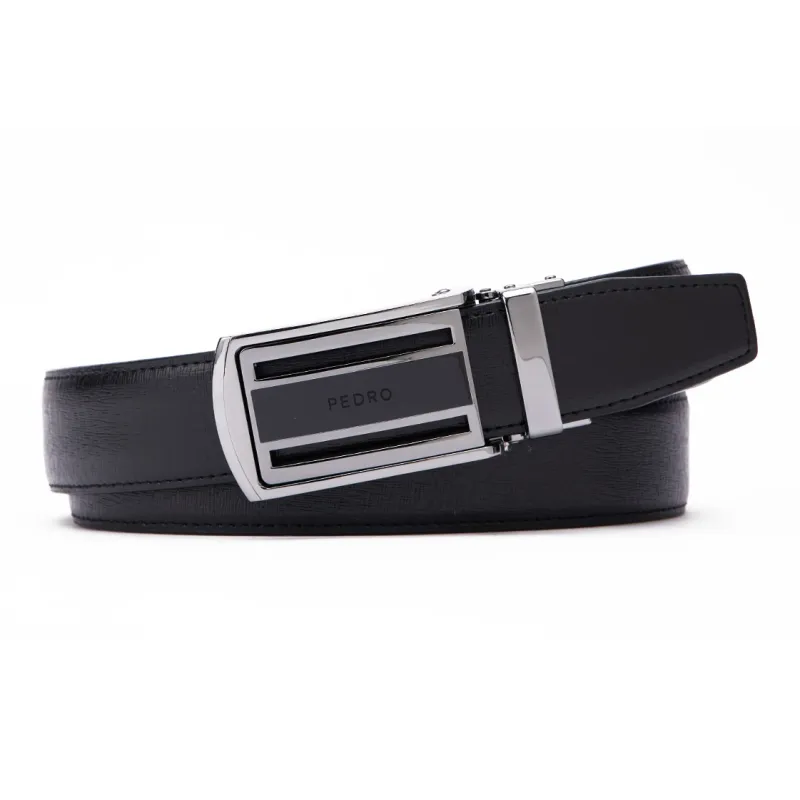 PEDRO Business Automatic Buckle Calfskin Leather Belts Men's-0