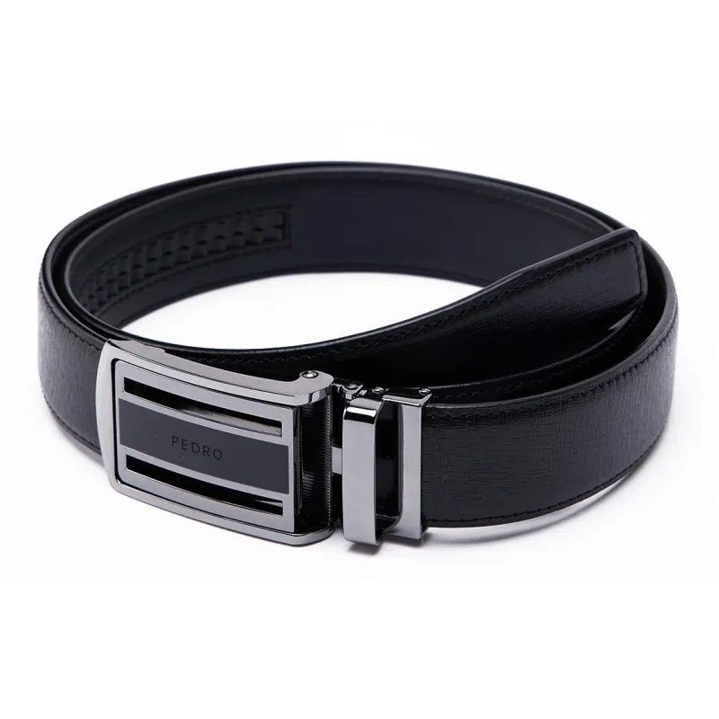 PEDRO Business Automatic Buckle Calfskin Leather Belts Men's-2