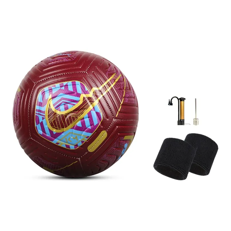 Nike Size 5 Ball Soccer PU Machine Stitched Soccer Ball Unisex Red Yellow-6