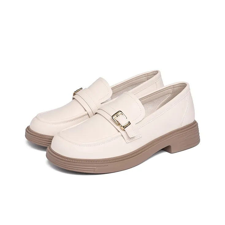 JOSINY British Style Small Leather Slip-on Shoes Loafers 3cm Women's-9