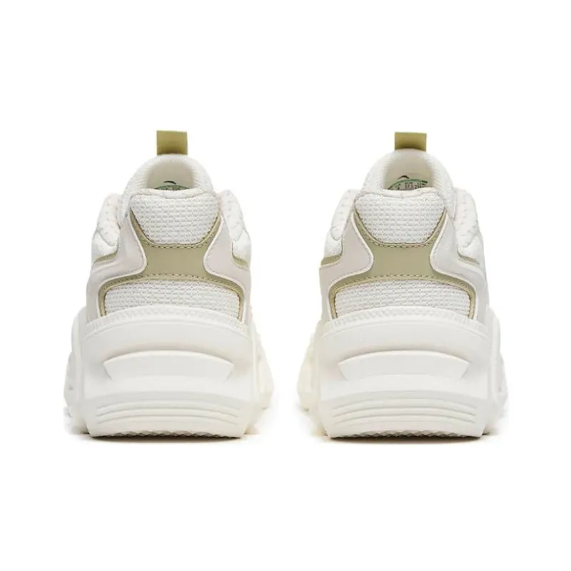 Anta Anti-Slip Wear-Resistant Low-Top Chunky Sneakers Women's Oatmeal White-3