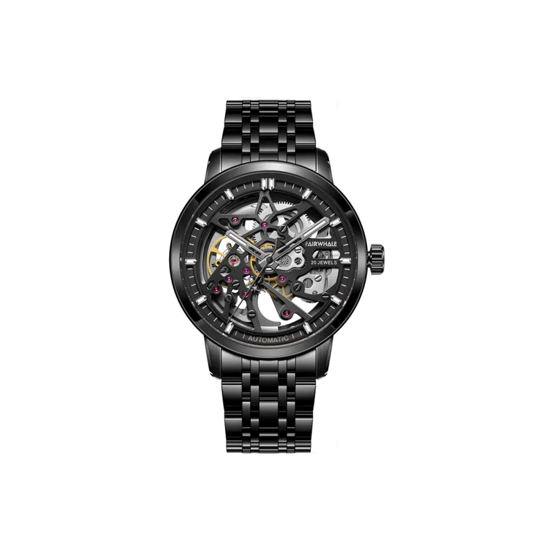 FAIRWHALE Pioneer Collection Men's Watch Automatic Mechanical Movement Men's Watches Black Dial-0
