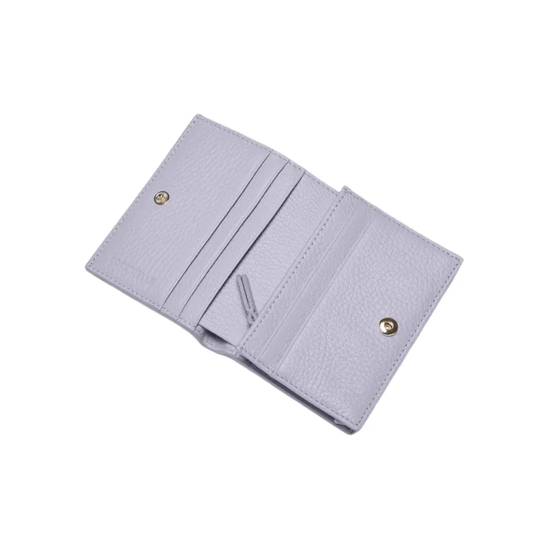 COCCINELLE Grain Texture Leather Coin Purses Wallets Women's Light Purple-1