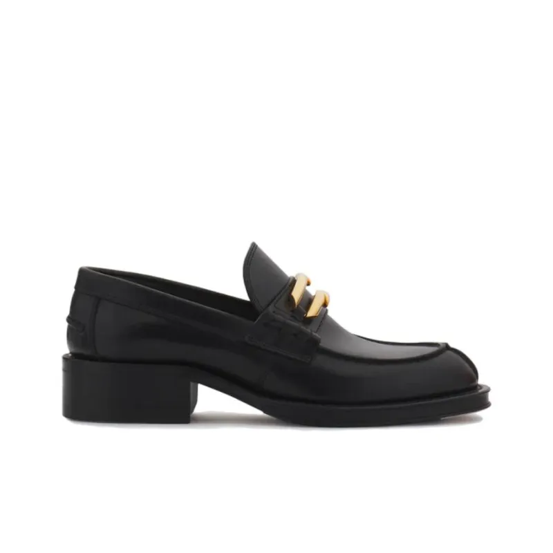 Lanvin Buckled Leather Loafers-1