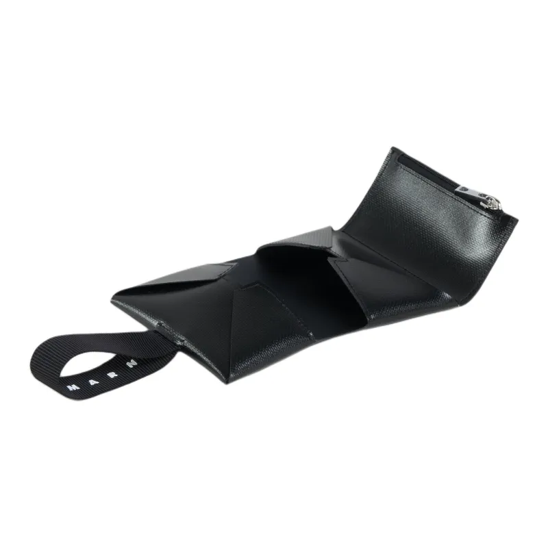 MARNI Polyurethane With Polyester Wallet Men's Black-2