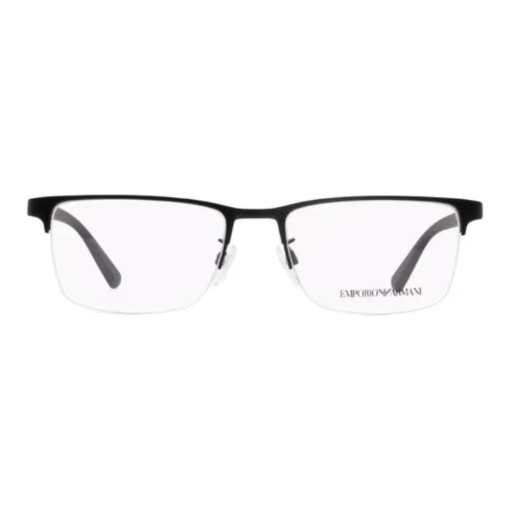EMPORIO ARMANI Alloy Irregular Shape Eyeglass Frames Men's Black-0