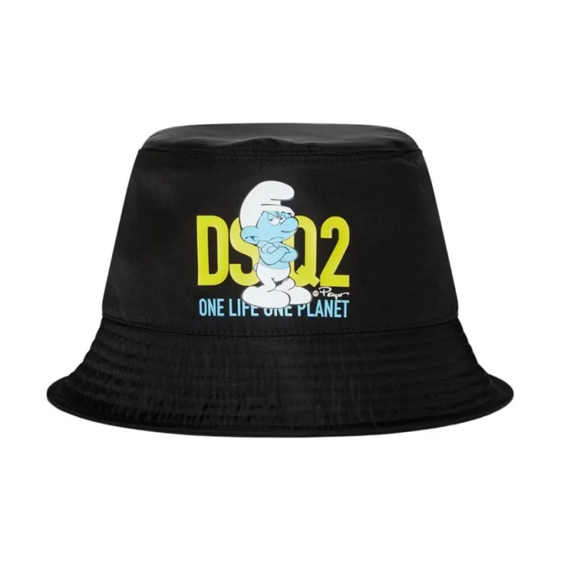 DSQUARED 2 Grouchy Smurf Bucket Hat-0
