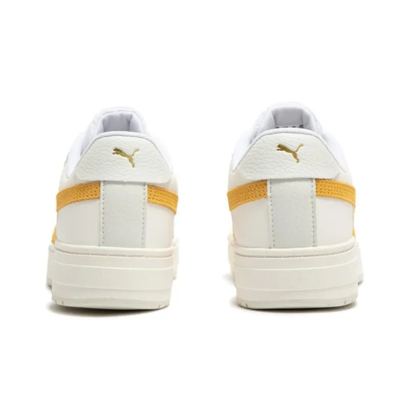PUMA Ca Pro Anti-Slip Wear-Resistant Low-Top Skateboard Shoes Unisex White Yellow-3