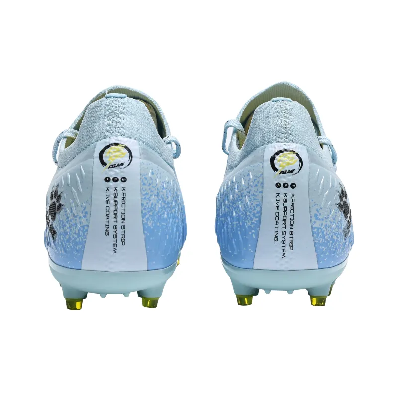 KELME Lightning 2.5 MG Rubber Short Studs Cushioned Slip Resistant Abrasion Resistant Soccer Shoes Unisex Light Blue-3
