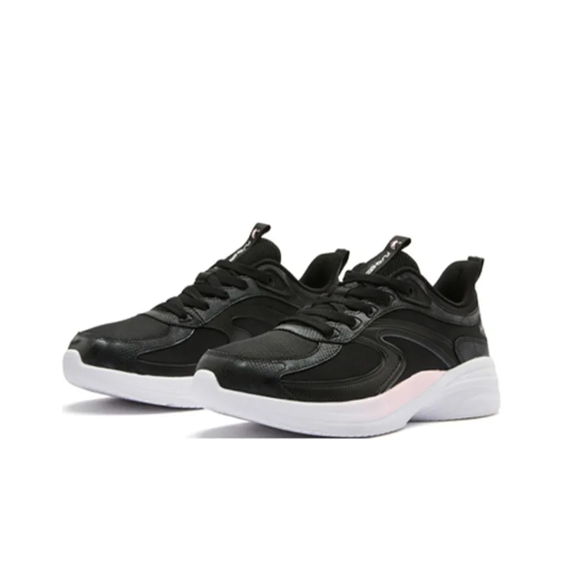 QIAODAN Slip Resistant Rebound Low Top Running Shoes Women's Black-2