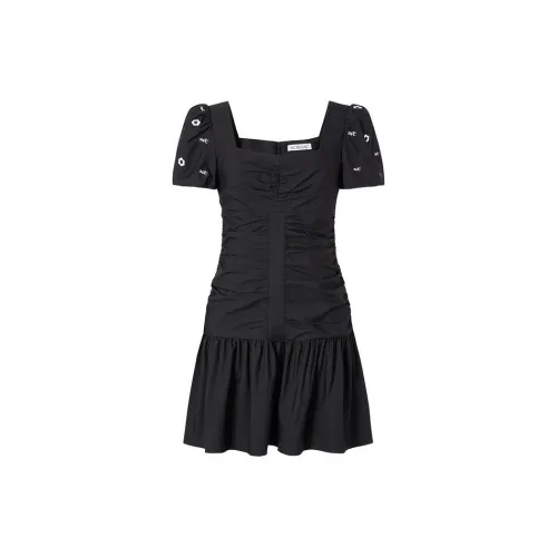 MOISSAC Short-Sleeved Dresses Women's Plain Black