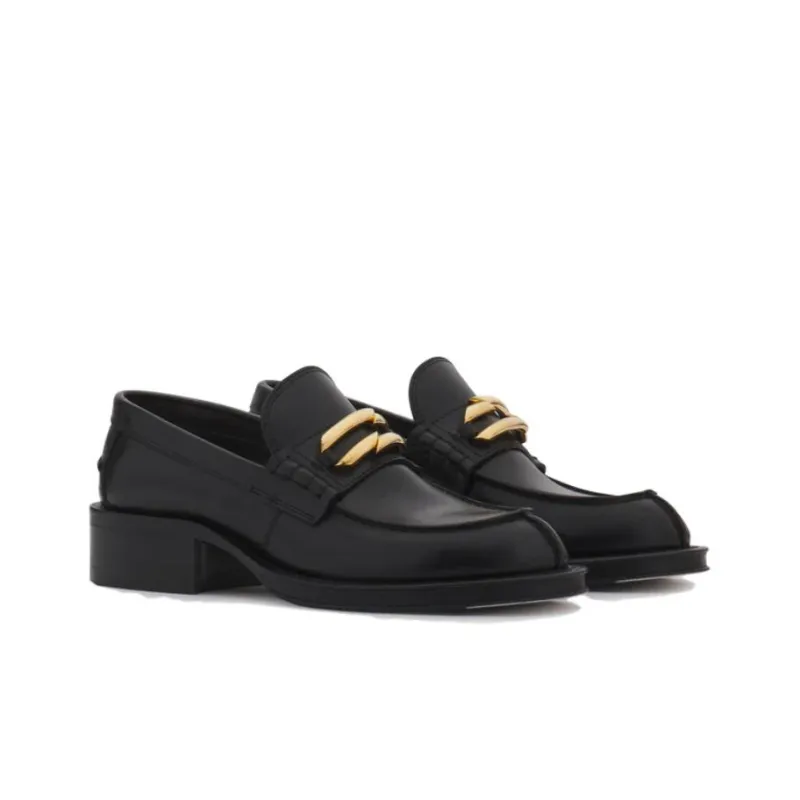 Lanvin Buckled Leather Loafers-3