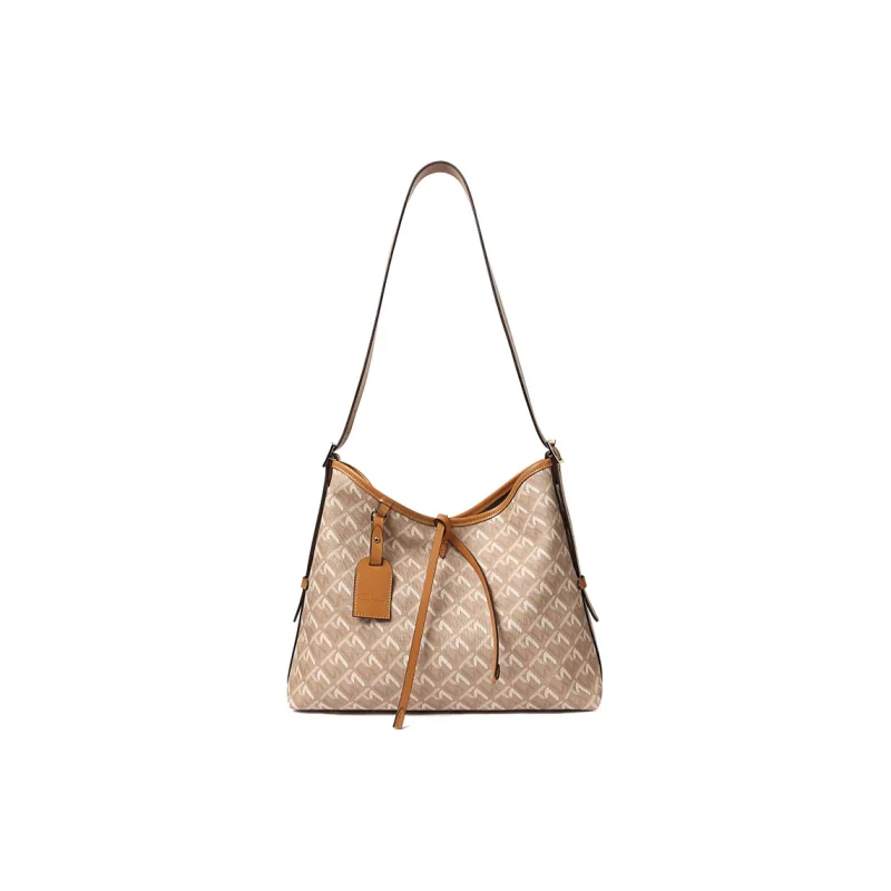 TUCANO PU & PVC Tote Bag, Shopping Bag, Crossbody Bag, Shoulder Bag Regular Women's Coffee/Khaki Brown-8