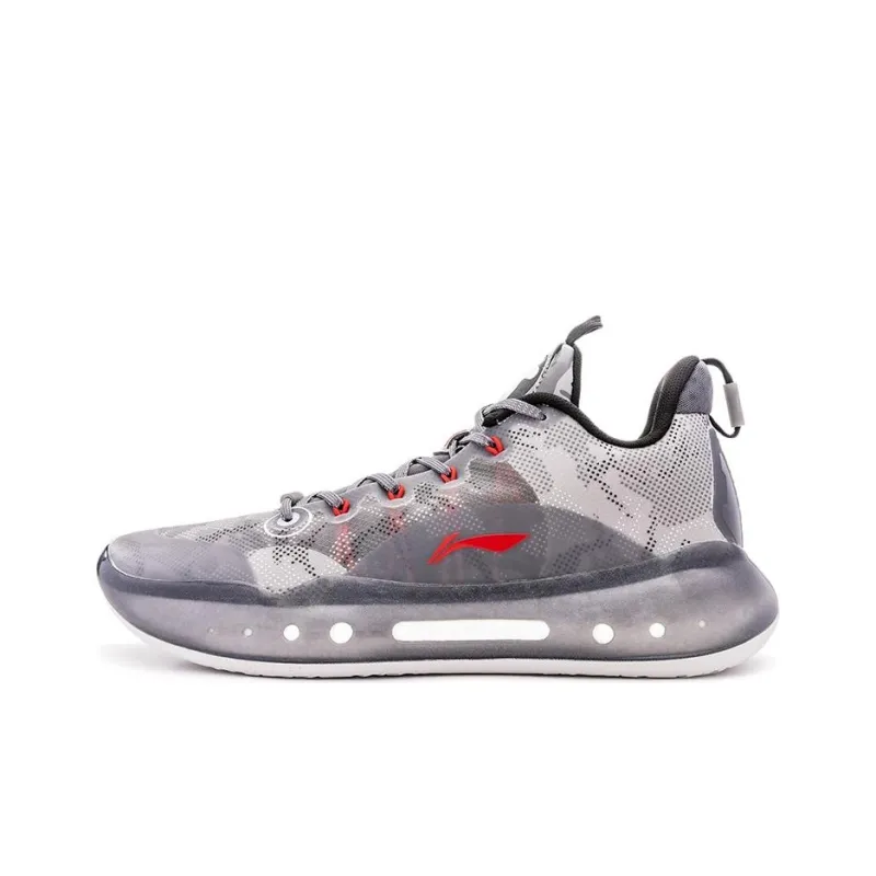 Aape x LiNing YuShuai 14 Boom Low Cushioning Wear Resistant Low Top Basketball Shoes Men's Haze Gray-0