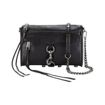 REBECCA MINKOFF Genuine Leather Crossbody Bag Shoulder Bag Women's Black