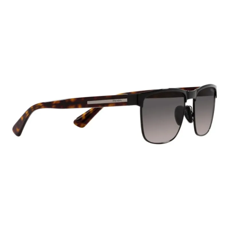 PRADA Metal Acetyl Rectangular Sunglasses Men's Tortoiseshell-7