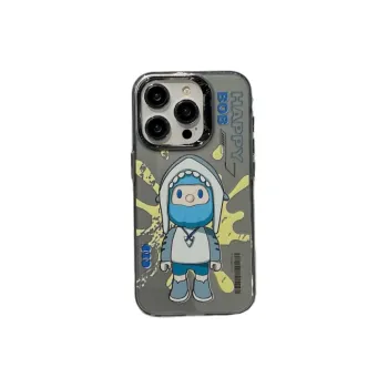 Dis Cat TPU Material Oil Painting Machine Made Bear Phone Cases Compatible With IPhone 12/13/14/15/Pro/Mac