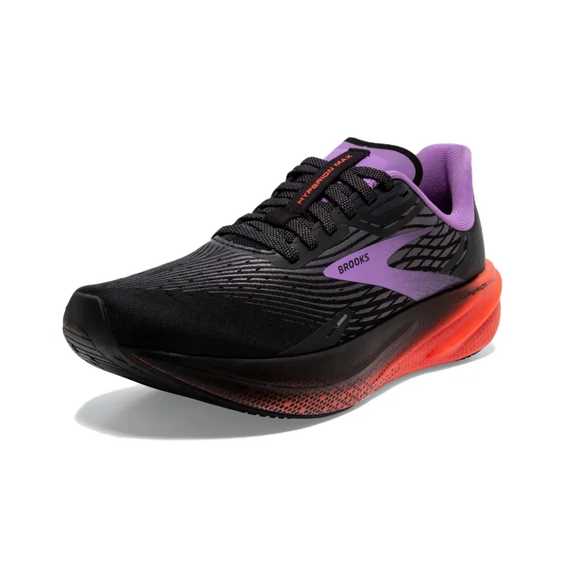 Brooks Hyperion Ma Anti-Slip Wear-Resistant Low-Top Casual Running Shoes Women's Black Purple Red-3