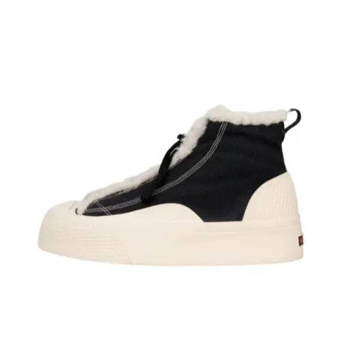 ZARA Skateboard Shoes Men High-Top Black/White