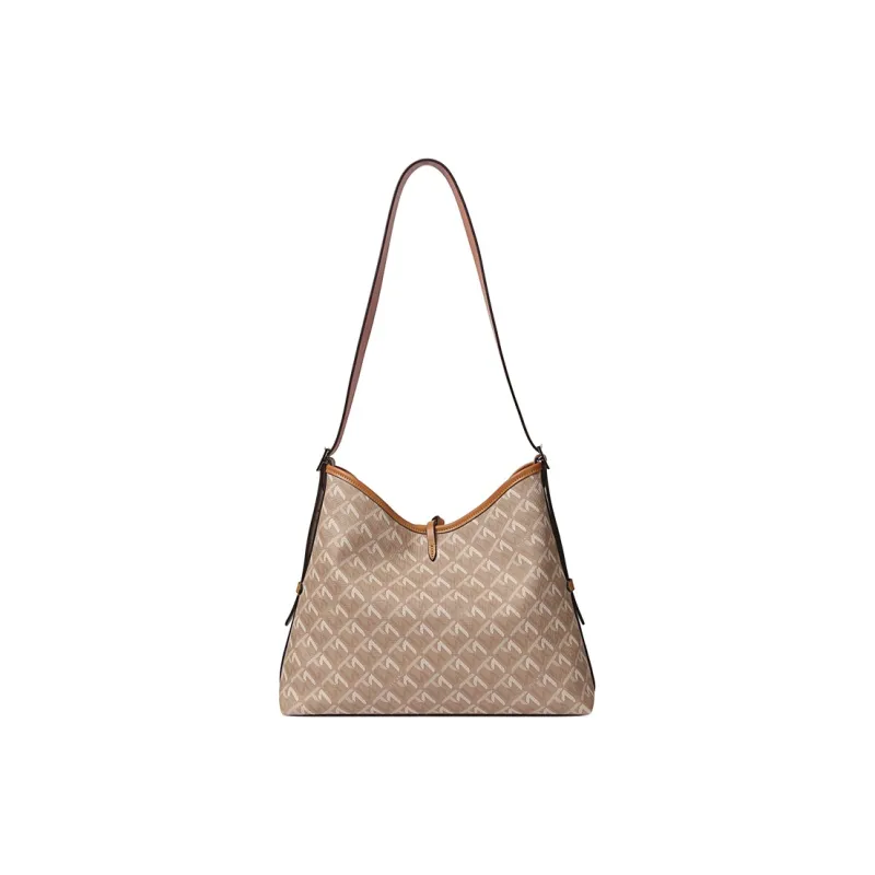 TUCANO PU & PVC Tote Bag, Shopping Bag, Crossbody Bag, Shoulder Bag Regular Women's Coffee/Khaki Brown-9