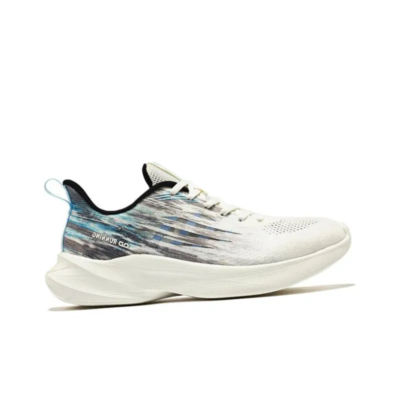 QIAODAN Sigh 4.0 Anti Slip Wear Resistant Low Top Running Shoes Men's Gray Blue White-1