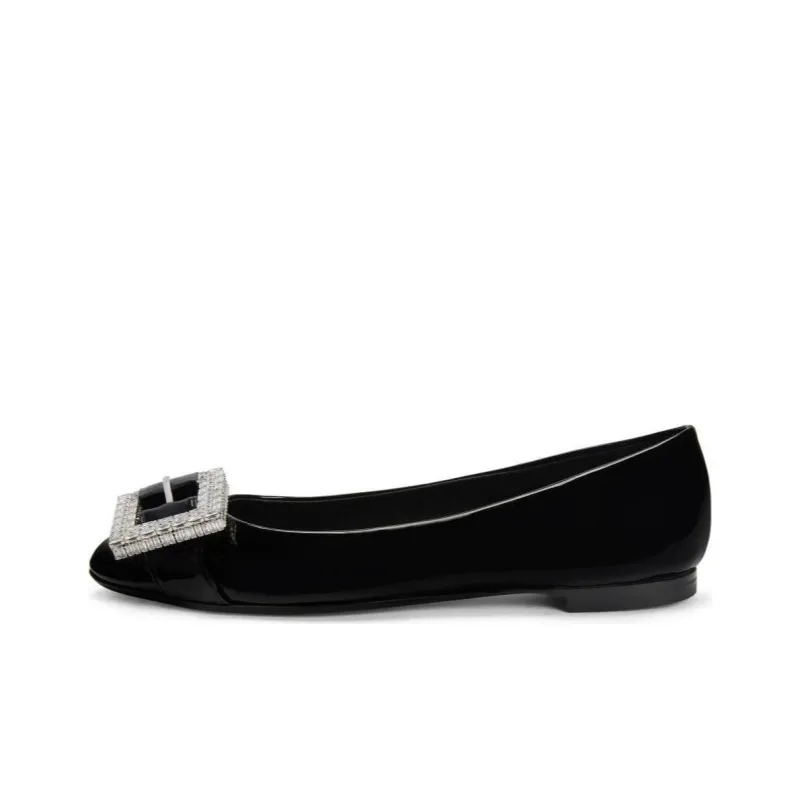 Giuseppe Zanotti Buckle detail Leather Balarina Shoes Women's-0