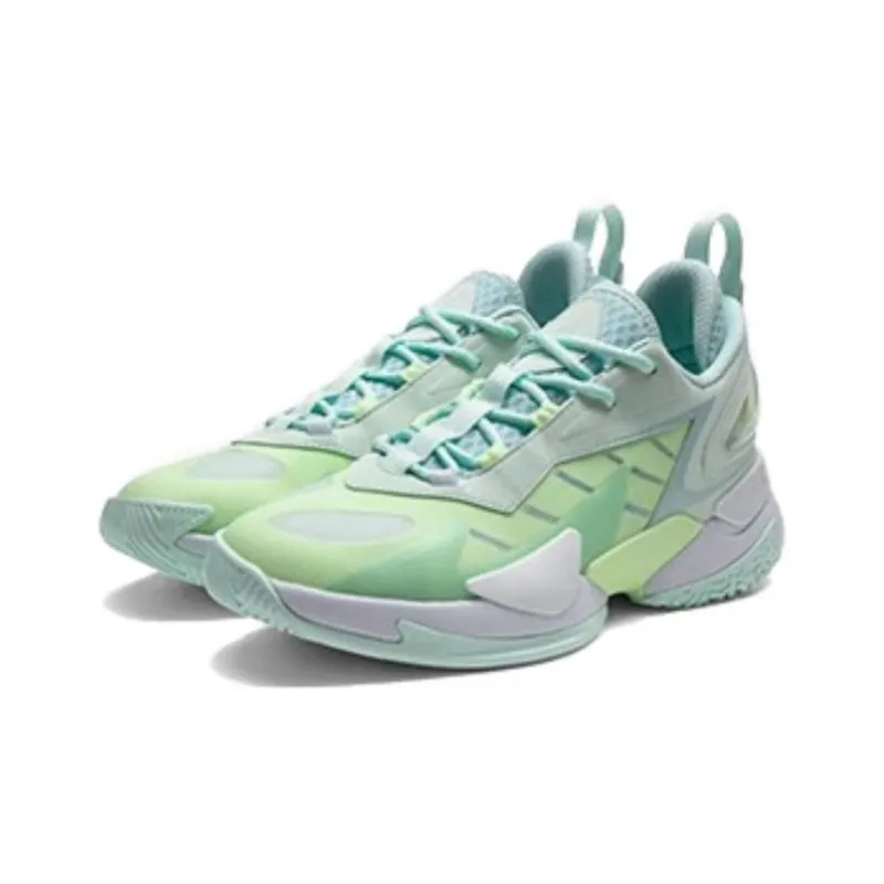 PEAK Cushioning Wear Resistant Mid Top Basketball Shoes Men's Gouache Green-2