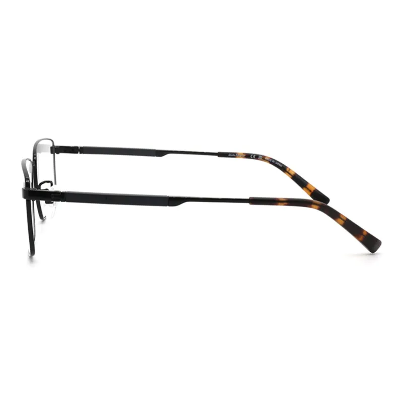 FERRAGAMO Plate Frame Metal Irregular Shape Eyeglass Frames Unisex Black-2
