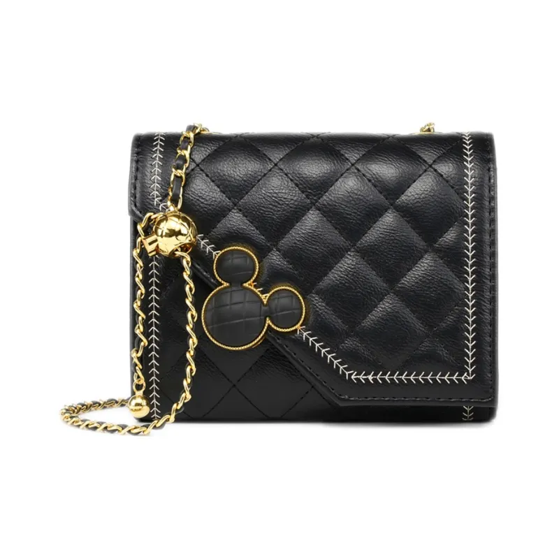 Disney Mickey Series PU Leather Crossbody Bag Small Size Women's Black-0