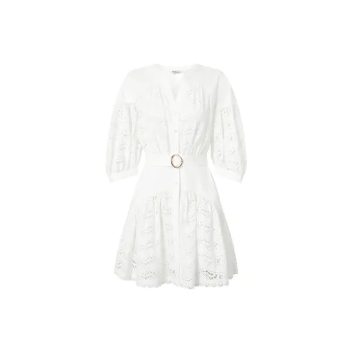 MOISSAC Long-Sleeved Dresses Women's Pure White