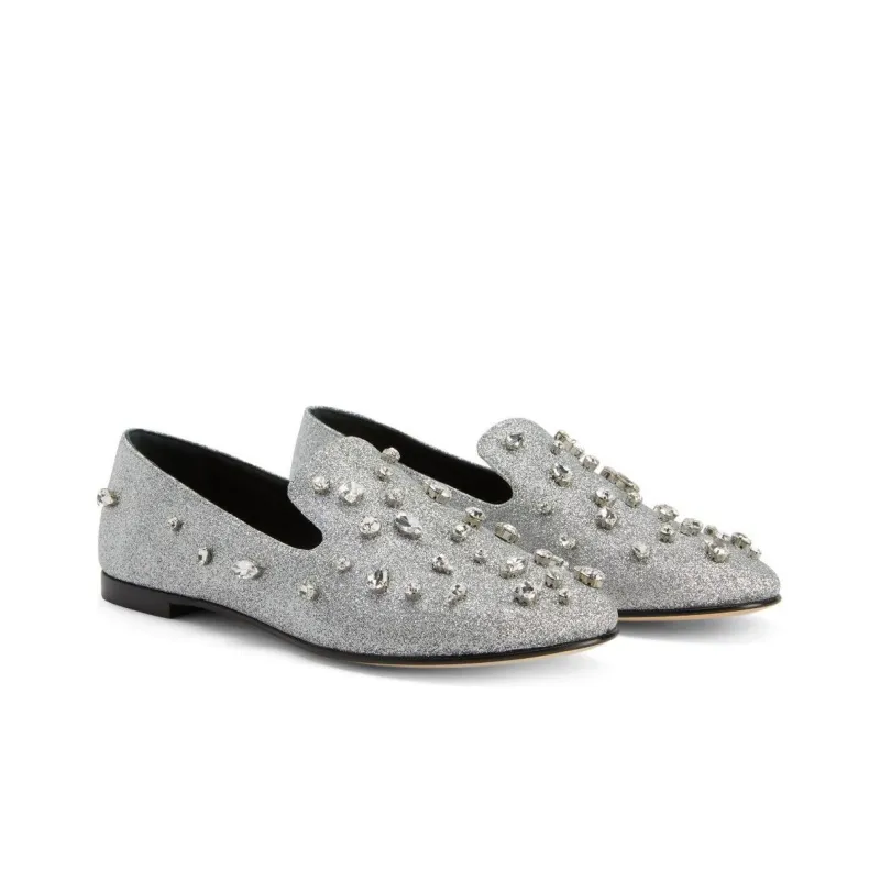Giuseppe Zanotti Dalila Bijoux Glitter Loafers Women's-2