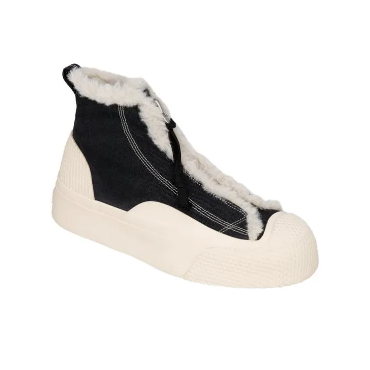 ZARA High-Top Skateboard Shoes Men's Black White-1