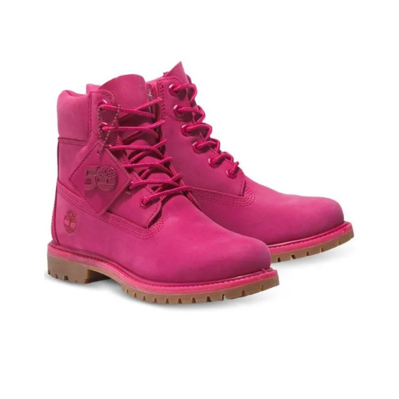 Timberland 50th Anniversary Edition Premium 6 Inch Waterproof Boot 'Dark Pink Nubuck' Women's-2