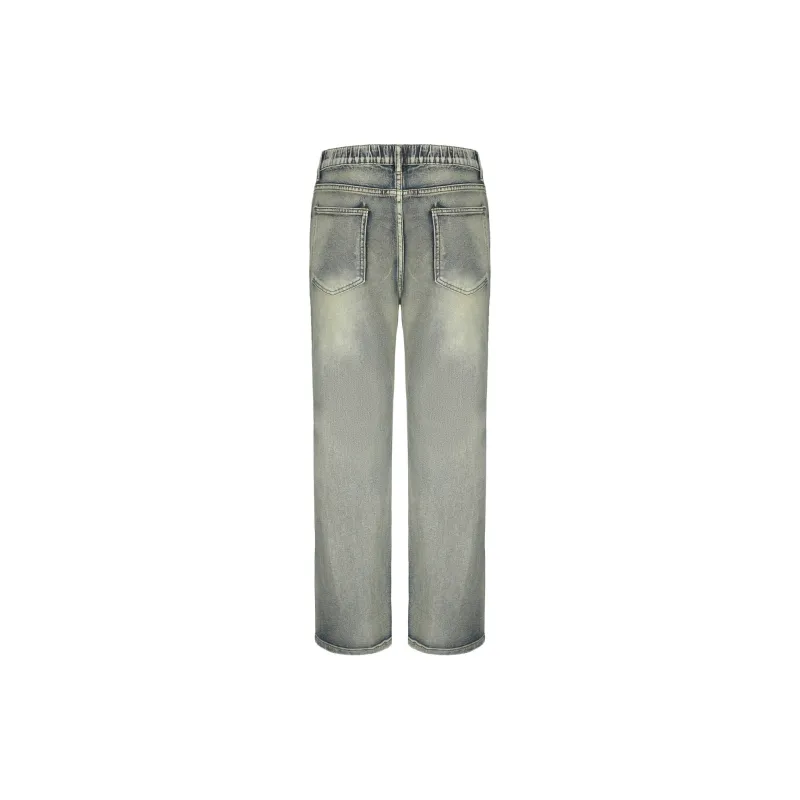 COLDSTONE Jeans Unisex Distressed Yellow Mud-1