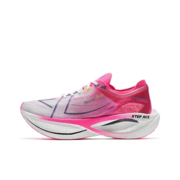 XTEP 160X 3.0 Pro Cushioned Slip Resistant Lightweight Rebound Low Top Running Shoes Women's White Red