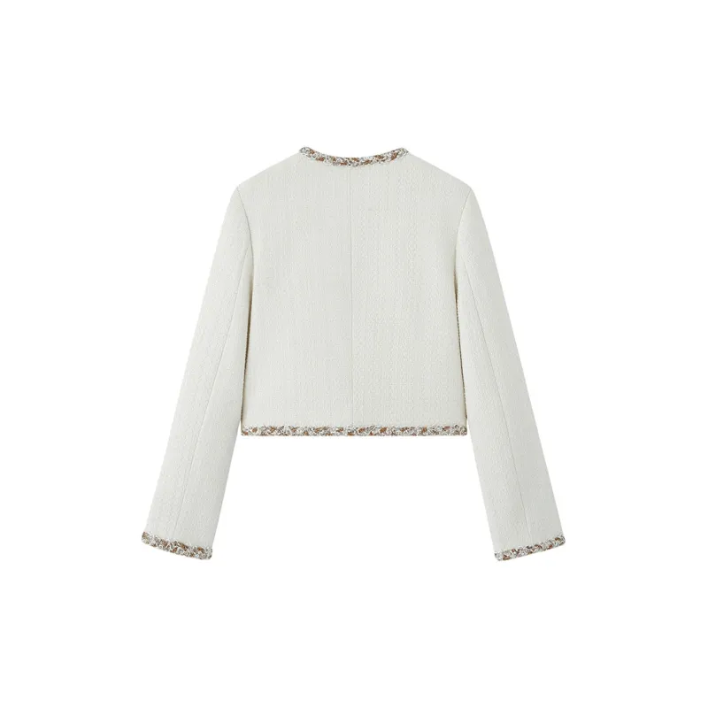 Luqingyi Velvet-feel Coat Women's Ecru-1
