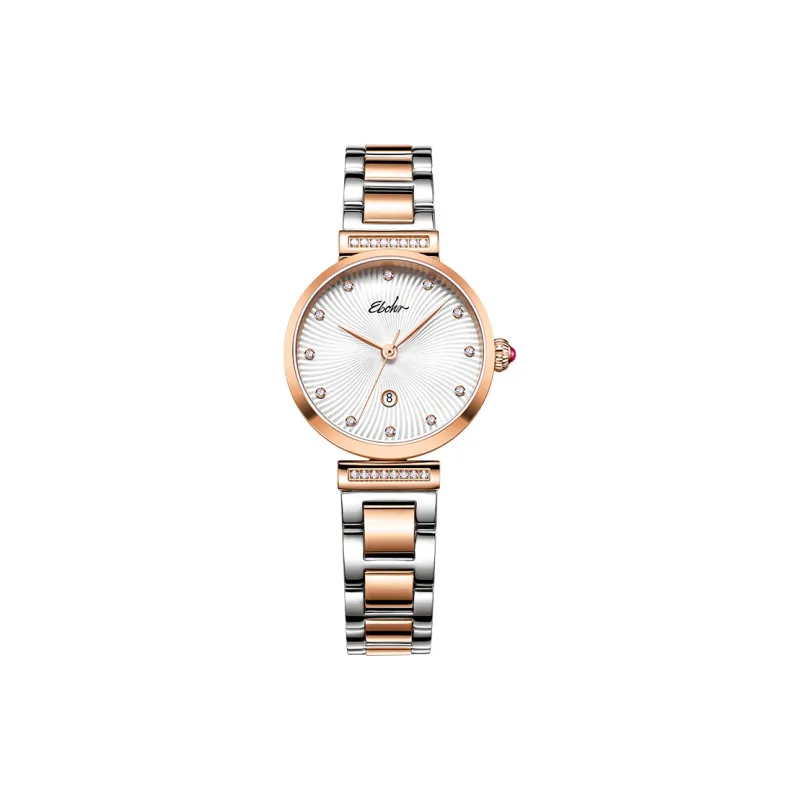 EBOHR Cana Collection Automatic Mechanical Movement Stainless Steel Strap Watch Women's Watch White Dial-0