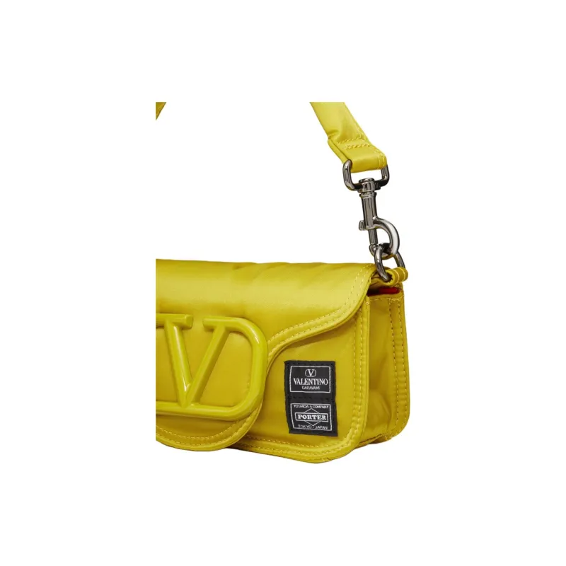 Valentino PORTER Locò Nylon Shoulder Bag Crossbody Bag Handbag Women's Yellow-5