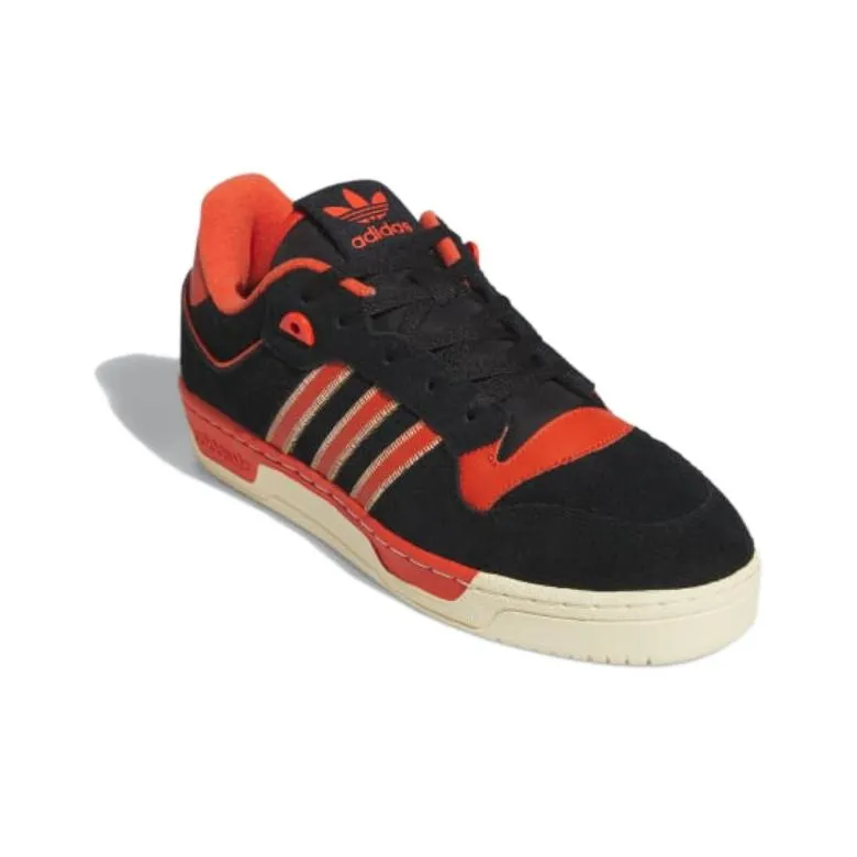 Adidas Rivalry 86 Low Core Black Preloved Red Easy Yellow-2