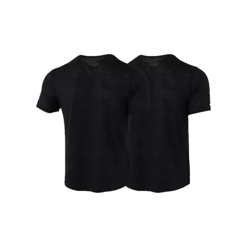 Nike DRI FIT MILER T Shirt Men's 2 Pack Black-1