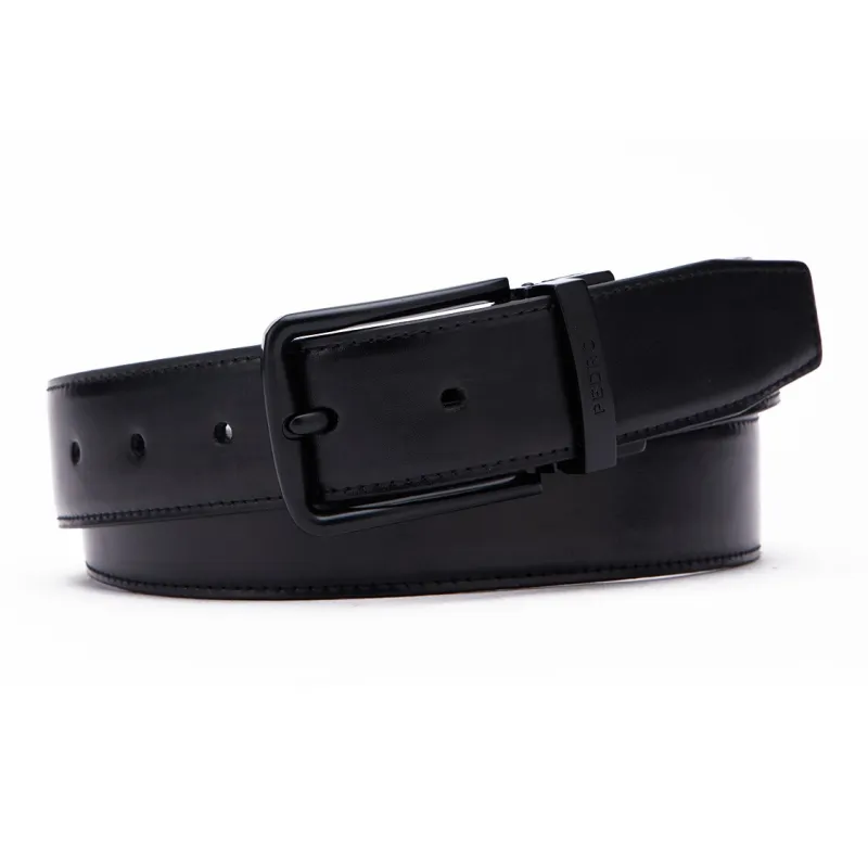 PEDRO Solid Color, Double Sided Pin Buckle Calfskin Leather Belts Men's-0