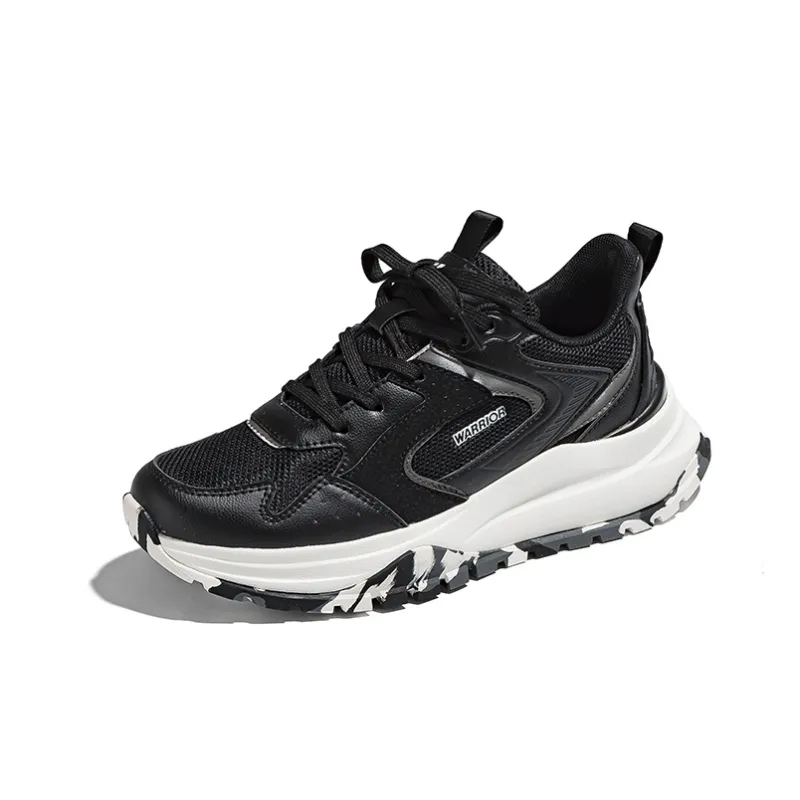 Warrior Abrasion Resistant Low Top Running Shoes Unisex Black-1