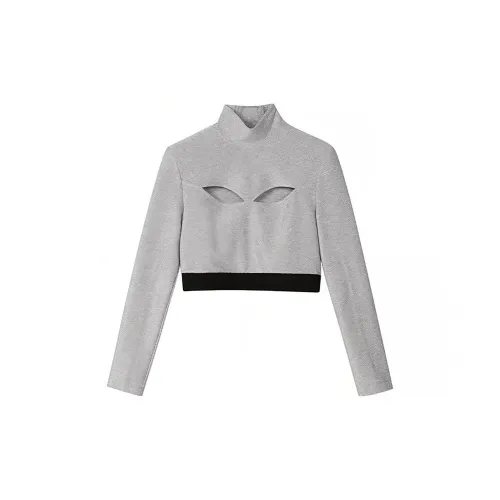 REINEREN Crop Tops Women's Silver