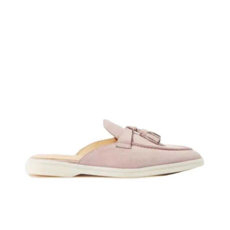 SCAROSSO Lucrezia Tassel Suede Mules Women's-1