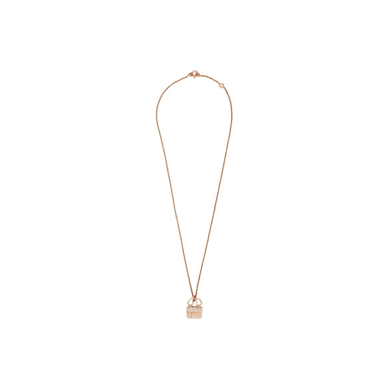 HERMES Constance Amulette 18K Rose Gold / Diamond Necklaces Women's Rose Gold-3