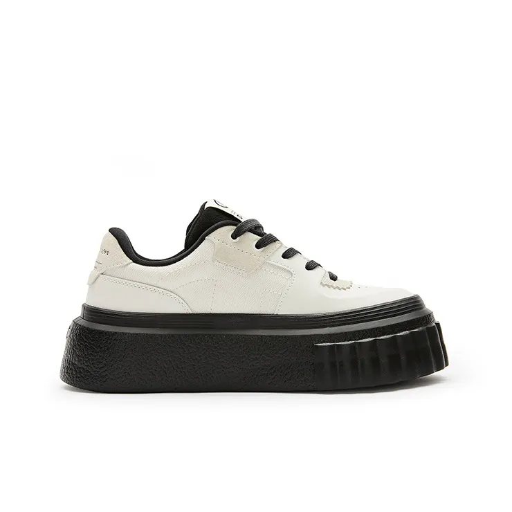 Champion Pompadour Shoes Champ Creeper 1 Low Top Skateboard Shoes Women's Black White-1