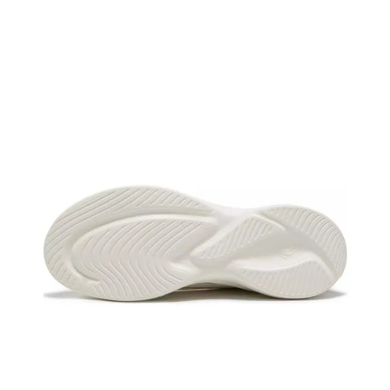 QIAODAN Slip-Resistant Breathable Low-Top Running Shoes Men's White Green-4