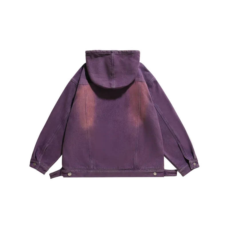 JCUI Denim Jacket Unisex Indigo Purple-1